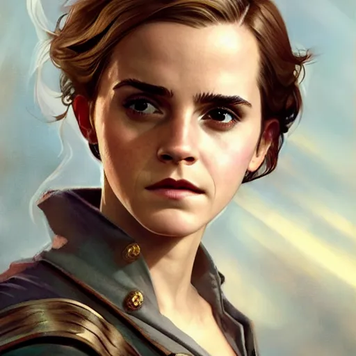 Prompt: Emma Watson as a Wizard character in Fallout 4, gorgeous, beautiful, intricate, highly detailed, digital painting, artstation, oppressive lighting, concept art, sharp focus, illustration, art by greg rutkowski and alphonse mucha
