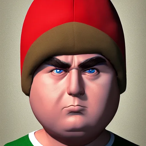Image similar to eric cartman face from south park south park south park south park cgsociety photorealistic cg model