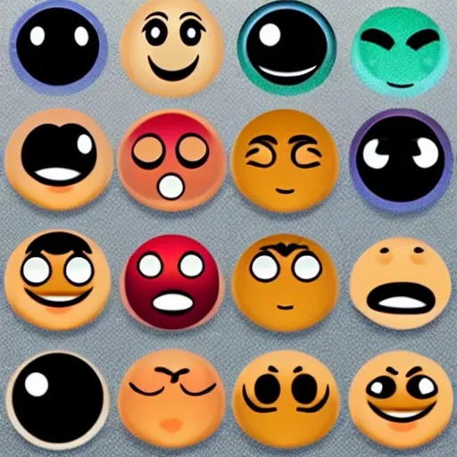 Prompt: emoji eyes and emoji nose and emoji tongue 2 d emoji character