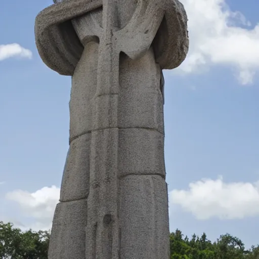 Image similar to giant concrete statue of Jesus Christ on a cross