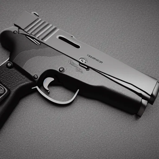 Prompt: product photo of fischer price baby's first handgun, octane render, unreal engine 5, light transport simulation