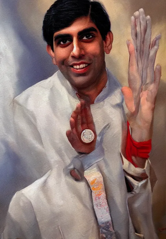 Image similar to rishi sunak in the political afterlife, rishi sunak ghost, oil painting by James gurney