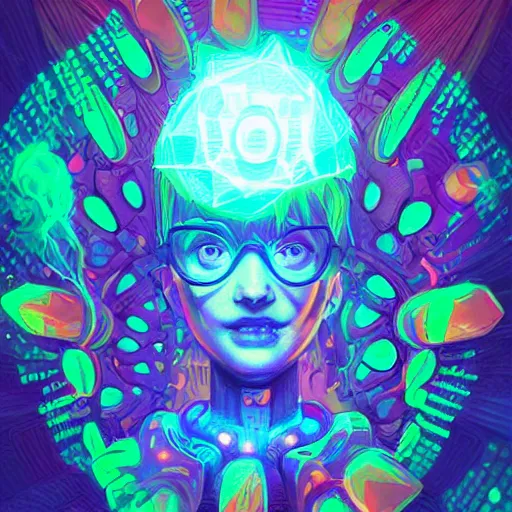 Image similar to skill magic geek inside matrix deepdream radiating a glowing aura stuff loot legends stylized digital illustration video game icon artstation lois van baarle, ilya kuvshinov, rossdraws,