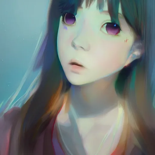 Image similar to beautiful huggy-wuggy from poppy-playtime the video game, digital painting by Hiyao Miyazaki, Studio Ghibli, Yanjun Cheng, portrait, cinematic lighting, highly detailed, concept art, Atmosphere, illustration, smooth, sharp focus, editor's pickup, trending on artstation, trending on deviantart