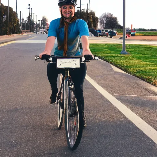 Image similar to A typical bicycle enjoyer