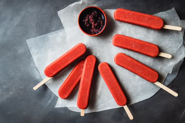 Image similar to dslr food photograph of ground beef popsicles, 8 5 mm f 1. 8