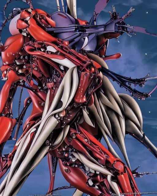 Prompt: evangelion by masamune shirow, biomechanical, 4 k, hyper detailed