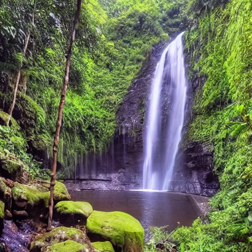 Prompt: https : / / media. discordapp. net / attachments / 1 0 0 5 5 9 6 7 0 9 1 1 3 5 6 1 1 9 8 / 1 0 0 7 7 6 2 3 2 8 5 7 9 7 3 9 7 0 8 / img _ 7 2 4 0. jpg a beautiful waterfall in a jungle canyon