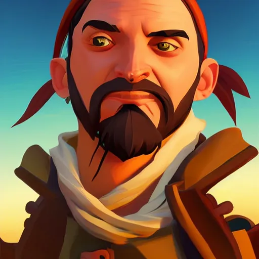 Image similar to painting jack the pirate on sea of thieves game avatar hero smooth face median photoshop filter cutout vector behance hd by jesper ejsing, by rhads, makoto shinkai and lois van baarle, ilya kuvshinov, rossdraws, illustration, art by ilya kuvshinov and gustav klimt