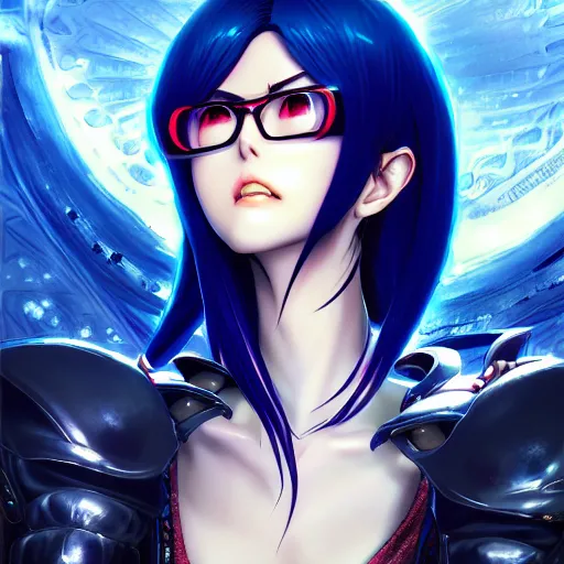 Prompt: anime Bayonetta headshot profile, digital art, pretty, attractive, High Details, Cinematic, WLOP, Rossdraws, James Jean, Andrei Riabovitchev, Marc Simonetti, Yoshitaka Amano, Thomas Kinkade, Makoto Shinkai, ArtStation, CGSociety