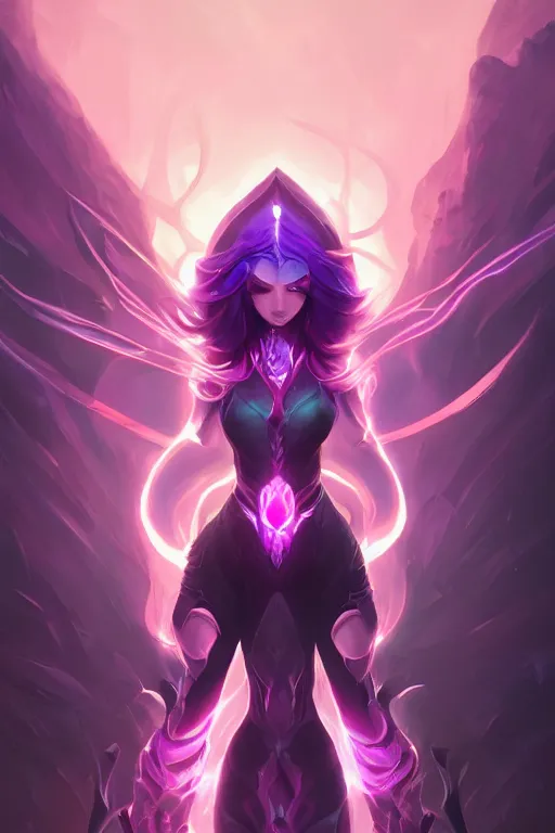 Prompt: syndra league of legends wild rift hero champions arcane magic digital painting bioluminance alena aenami artworks in 4 k design by lois van baarle by sung choi by john kirby artgerm style pascal blanche and magali villeneuve mage fighter assassin