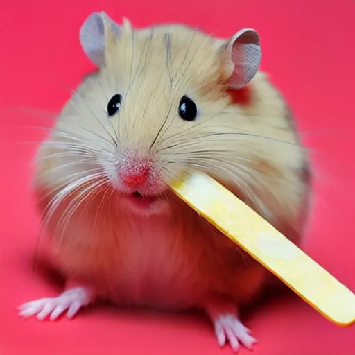 Prompt: hamster popsicle