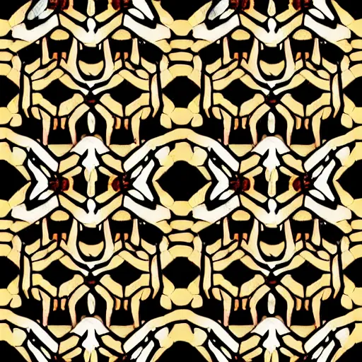 Prompt: a minimalistic seamless pattern made from interlocked bees