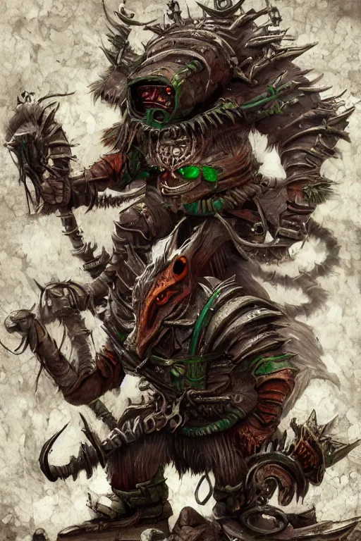 Image similar to skaven, highly detailed, digital art, sharp focus, trending on art station, warhammer, anime art style