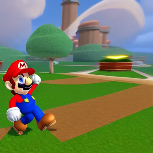 Image similar to mario 64 on unreal engine 5