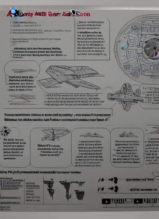 Image similar to airplane safety card on on how to evacuate the millennium falcon, glossy, extremely detailed, diagrams, intricate text, star wars themed.