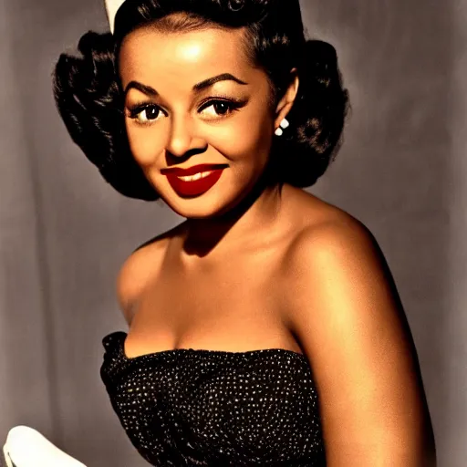 Prompt: photo of a beautiful 1 9 5 0 s black actress