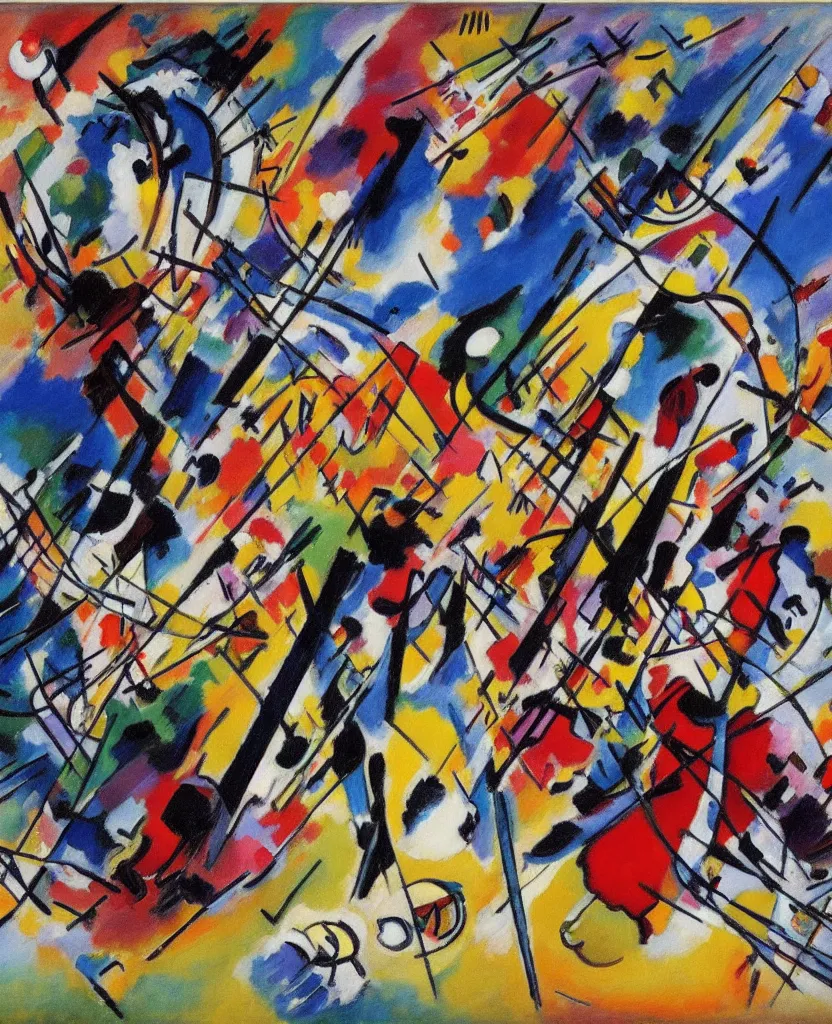 Image similar to painting by vasily kandinsky