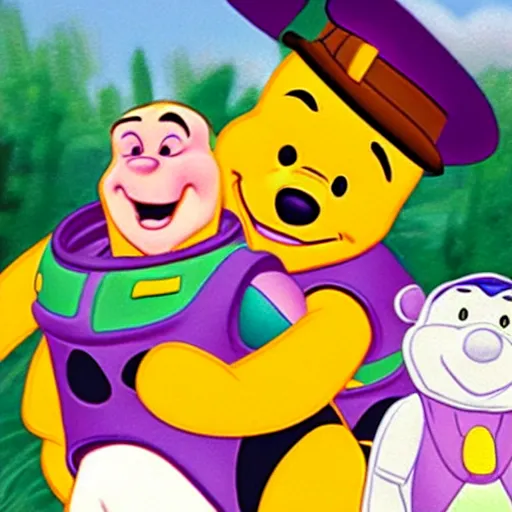 Image similar to Winnie the Pooh as Buzz Lightyear