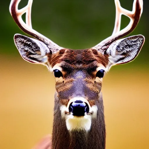 Image similar to a calming image of a deer. deer portrait. symmetric. award - winning photography. trending on artstation