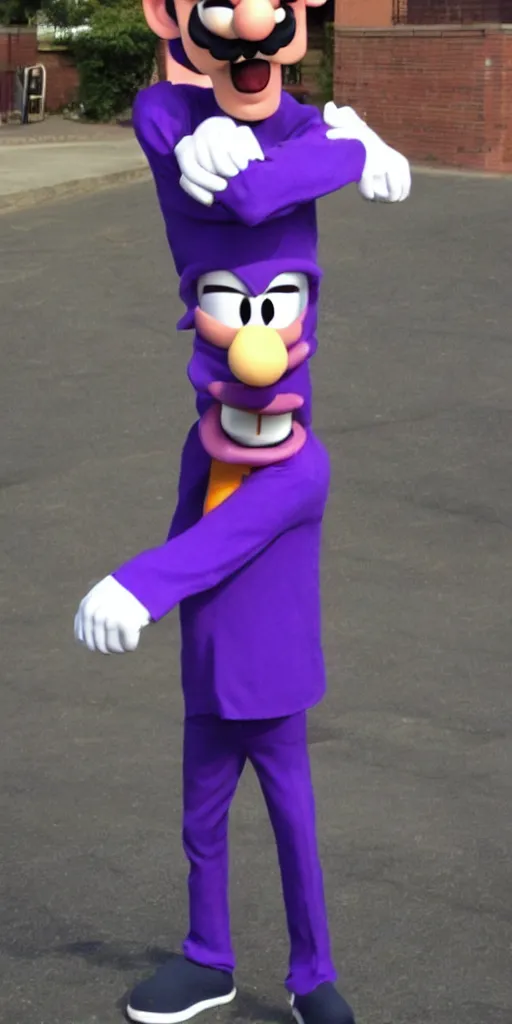 Image similar to waluigi as a real person