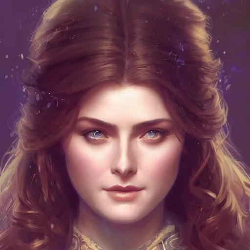 Image similar to beautiful young alexandra breckenridge, closeup, d & d, fantasy, intricate, elegant, highly detailed, digital painting, artstation, concept art, matte, sharp focus, illustration, art by artgerm and greg rutkowski and alphonse mucha