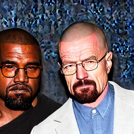 Prompt: walter white and kanye west