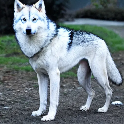 Prompt: dog wolf hybrid