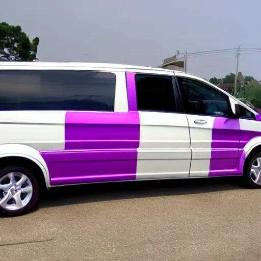 Image similar to purple tornado white minivan