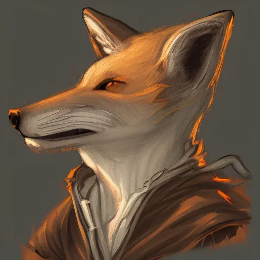 Image similar to a portrait of a medieval anthropomorphic fox, trending on furaffinity, trending on artstation, digital art, backlighting, by kawacy