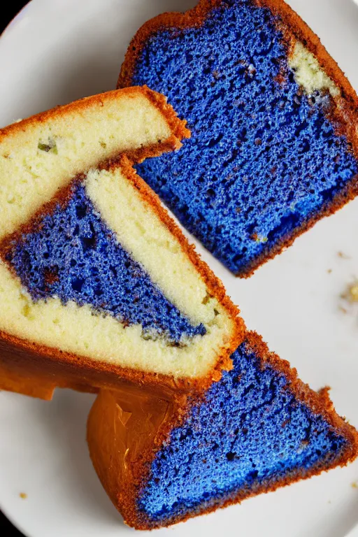 Image similar to blue cake topped with benadryl, professional food photography