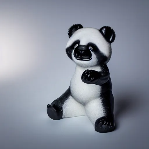 Prompt: Ice Panda Figure, 8K, studio light