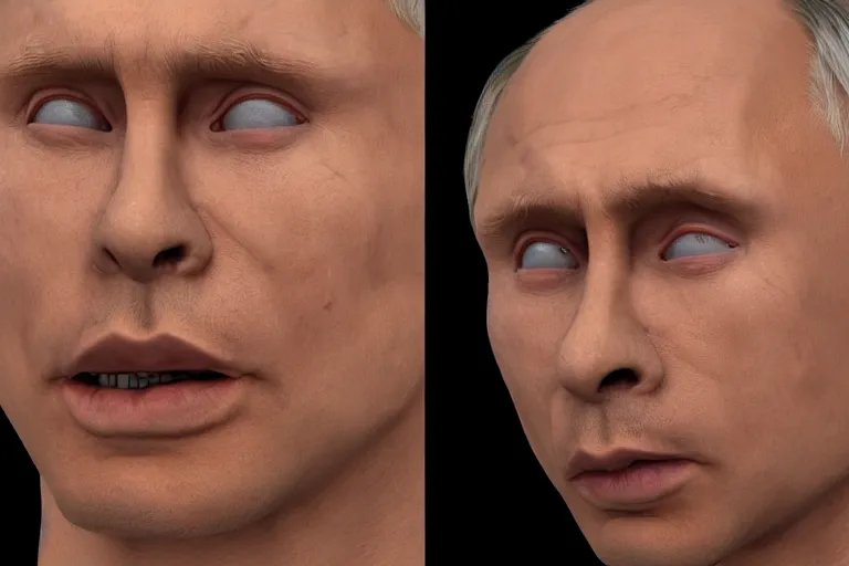 Image similar to a horrific photograph of a disgusting amorphous blob!!!!!!!!!! putin, failed cosmetic surgery, ( ( ( ( ( ( ( ( lip filler ) ) ) ) ) ) ) ), 8 k, volumetric lighting, unreal engine, ultra - realistic, grotesque, nightmare fuel, dripping skin, david cronenberg, ren and stimpy