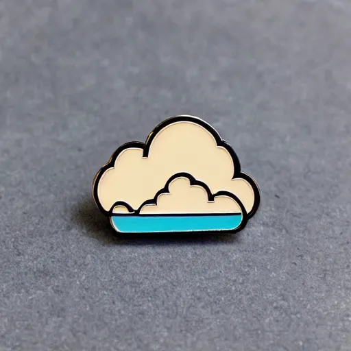 Image similar to clouds enamel pin, style of alumandink