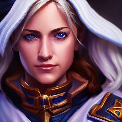 Prompt: portrait of jaina proudmoore amazing details 8 k beautiful ultra realistic sharp focus cinematic lightning highly detailed, digital painting, artstation, concept art, smooth, sharp focus, illustration sozomaika