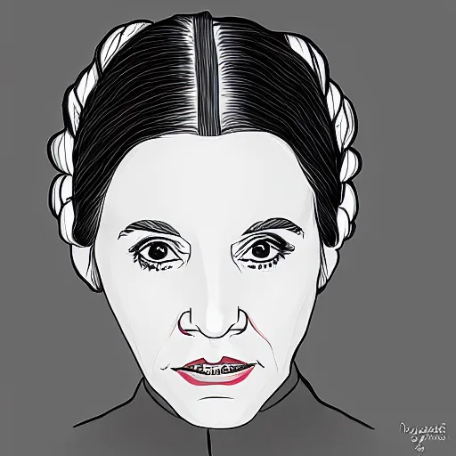 Image similar to digital drawing of princess leia