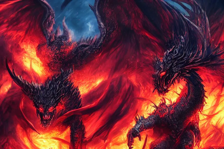 epic dragon battle wallpaper