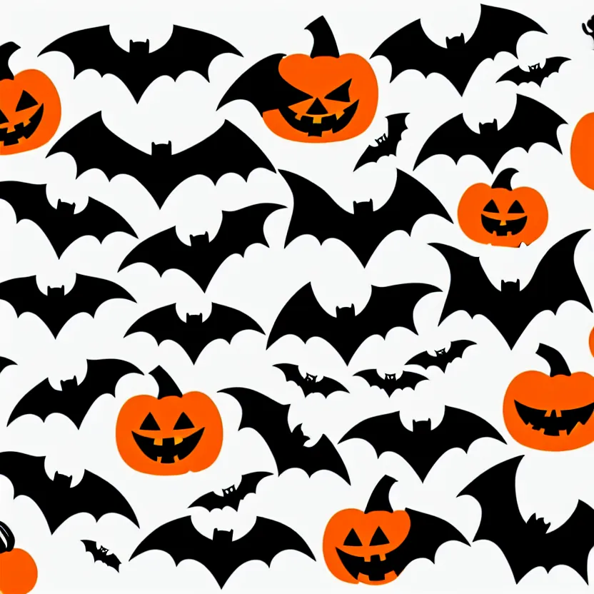 Image similar to extremely cute halloween 5 sticker set, adorable bat, witch, jacko lanterns, modern trendy clear background, 4 k,