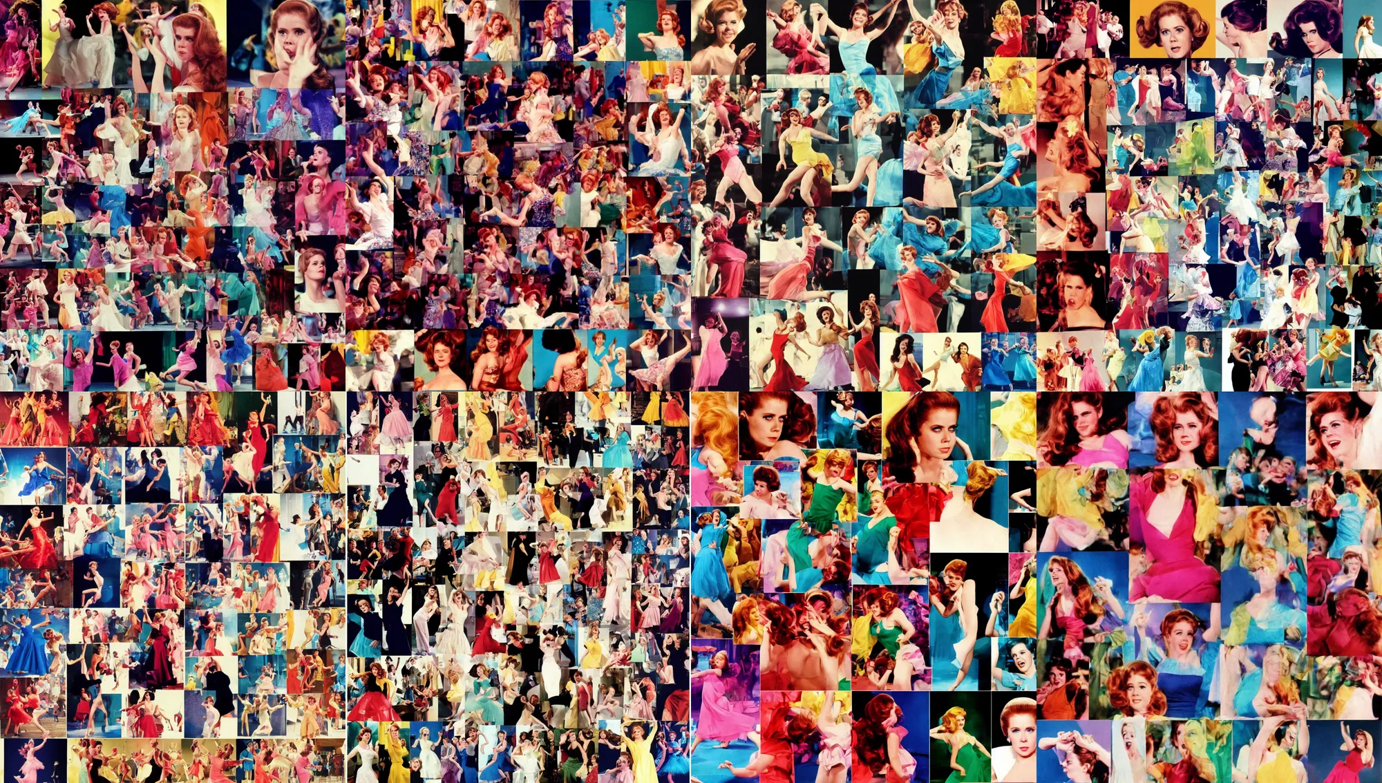 Image similar to collage of dancing amy adams, 1 9 6 0 s technicolor