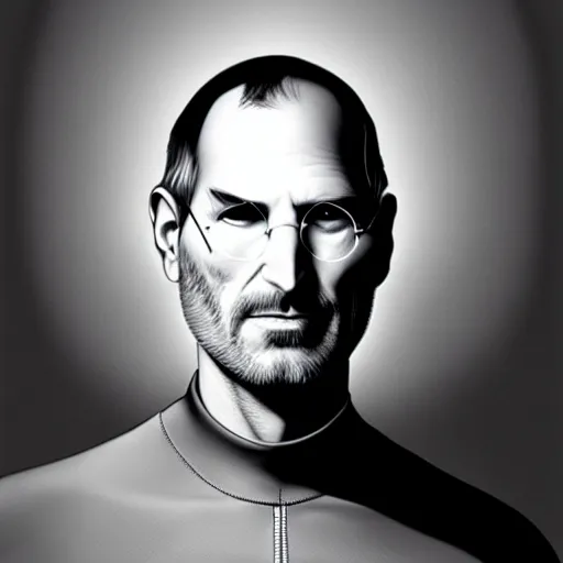 Prompt: Steve jobs portrait, Pixar style, by Tristan Eaton Stanley Artgerm and Tom Bagshaw.