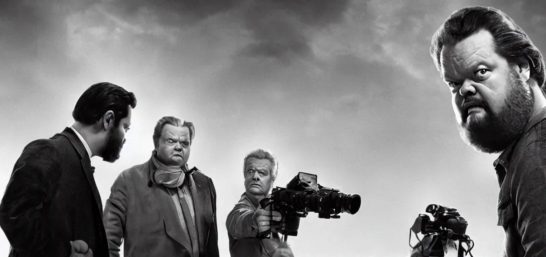 Image similar to a very high resolution image from a new movie. big brother. photorealistic, photography, directed by orson welles