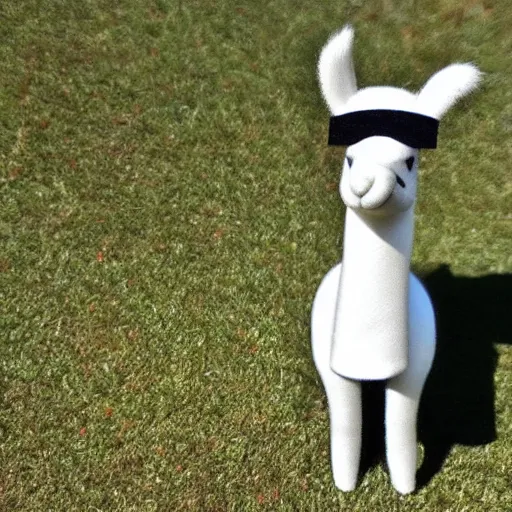 Image similar to a llama in a tux