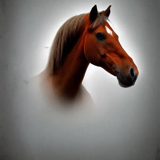 Prompt: horse head photograph