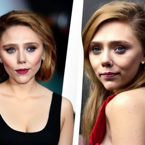 Image similar to elizabeth olsen mixed with scarlett johansson