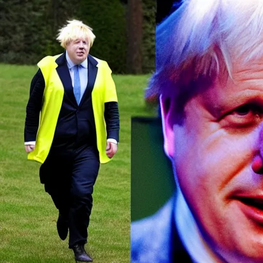 Prompt: Boris Johnson wears a latex catsuit, photo, instagram