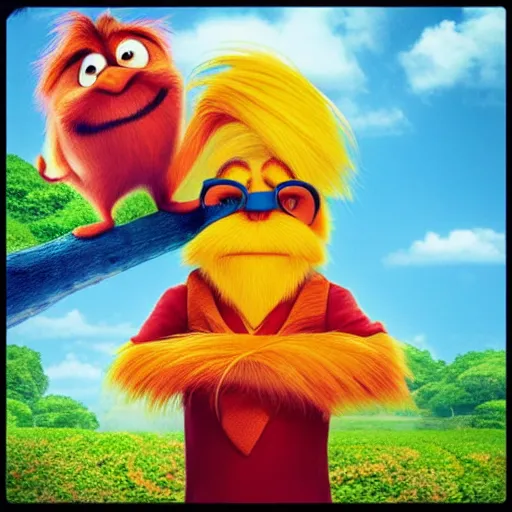 Image similar to the lorax, dating profile picture