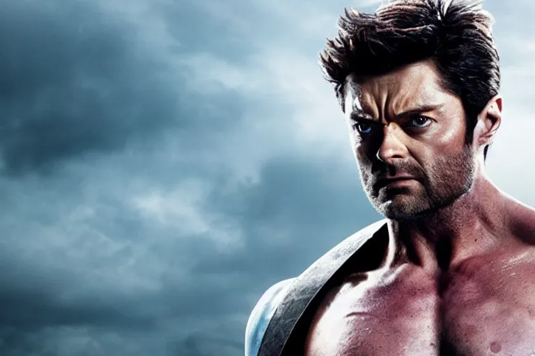 Image similar to film still of Karl Urban as wolverine in new X-men movie, 4k