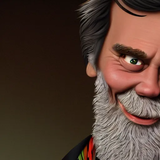 Image similar to cartoon of jim carrey by terry gilliam, hd, detailed, 4 k, award winning