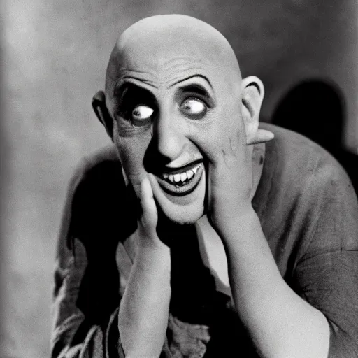 Prompt: schlitzie from freaks, 1 9 3 2, black and white movie made by tod browning
