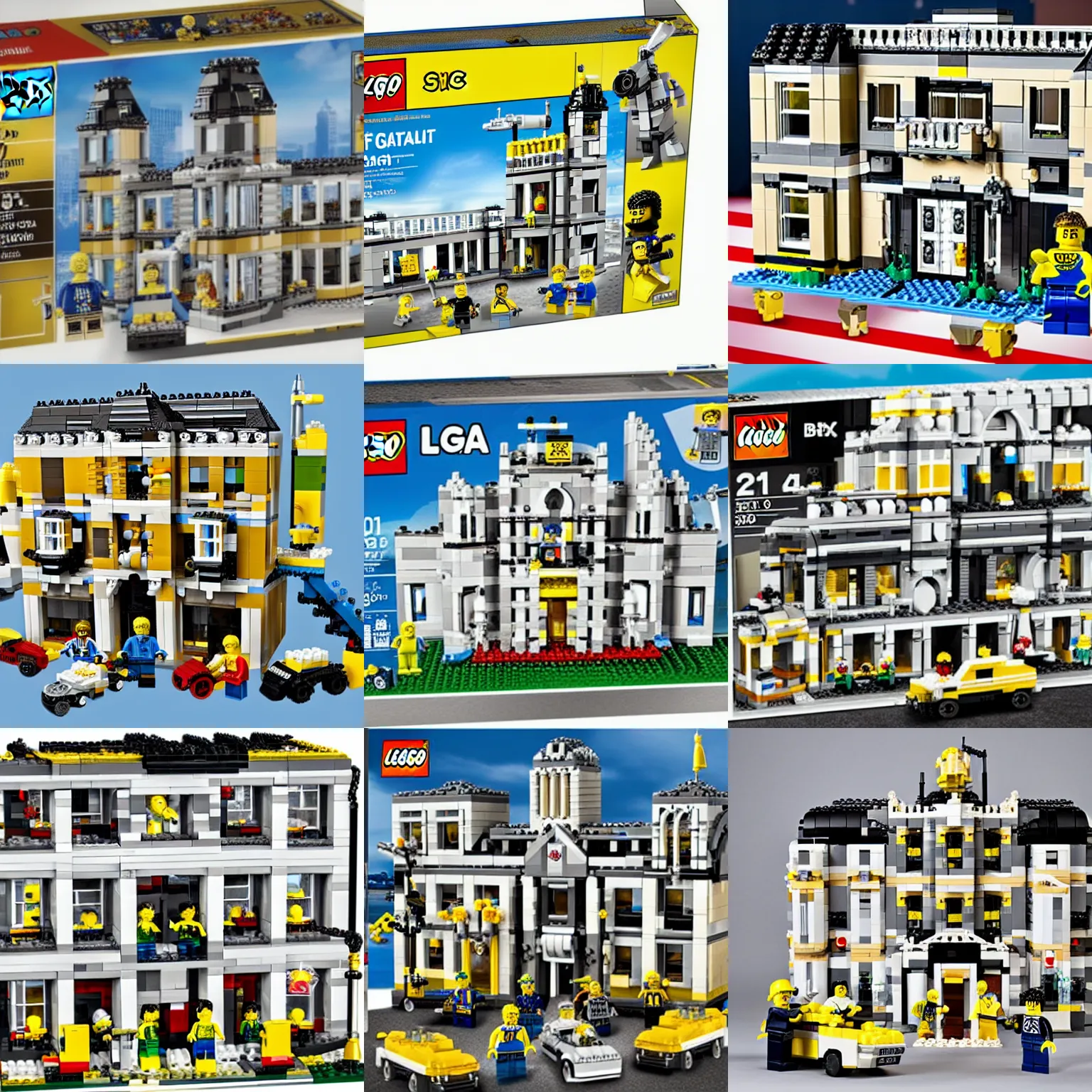 Image similar to mar - a - lago fbi raid lego set